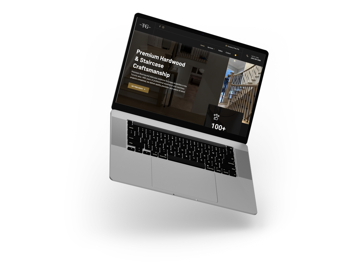 Website on mobile and laptop for a business in
Mississauga